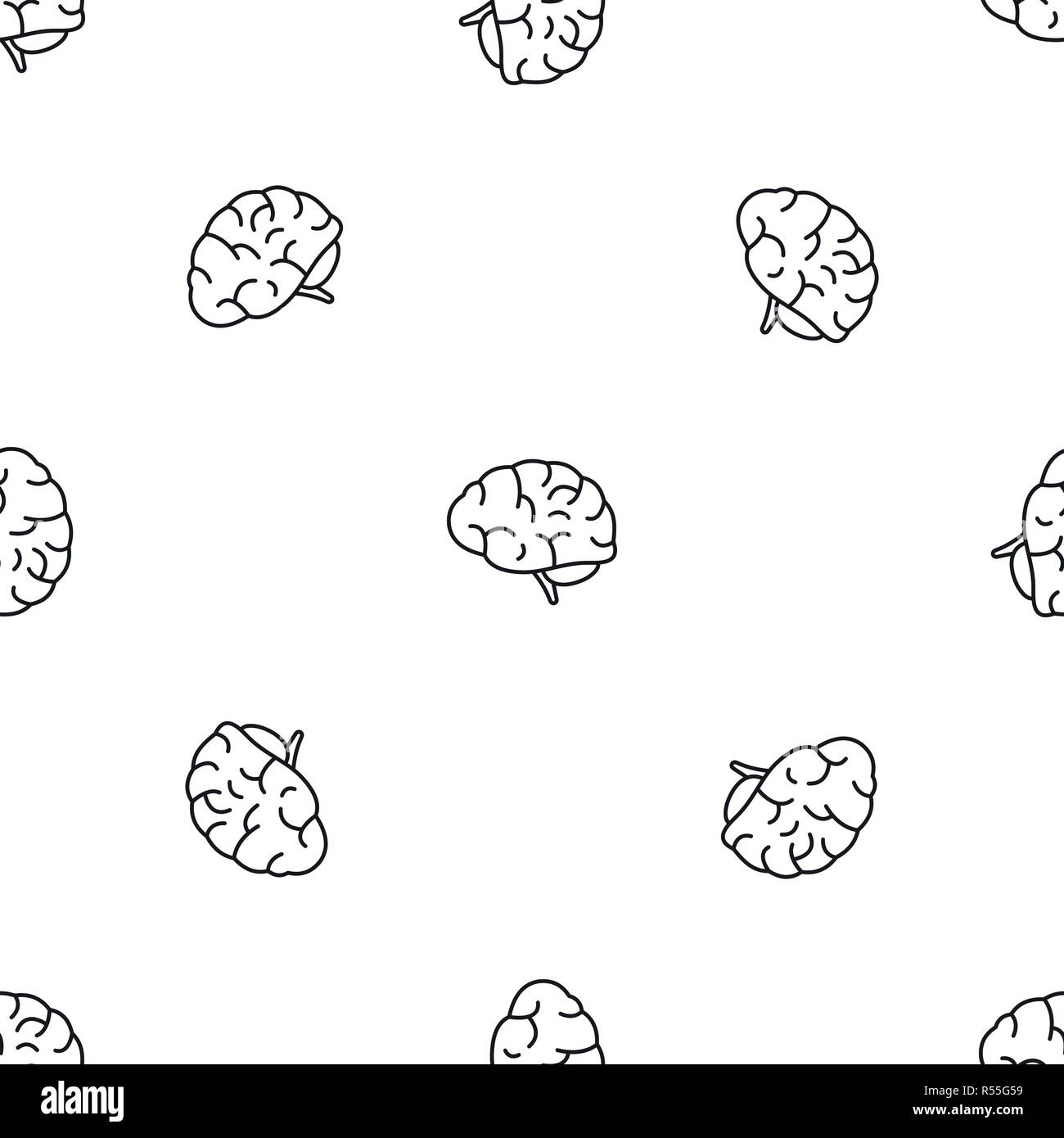 Brain power pattern seamless vector repeat geometric for any web design Stock Vector