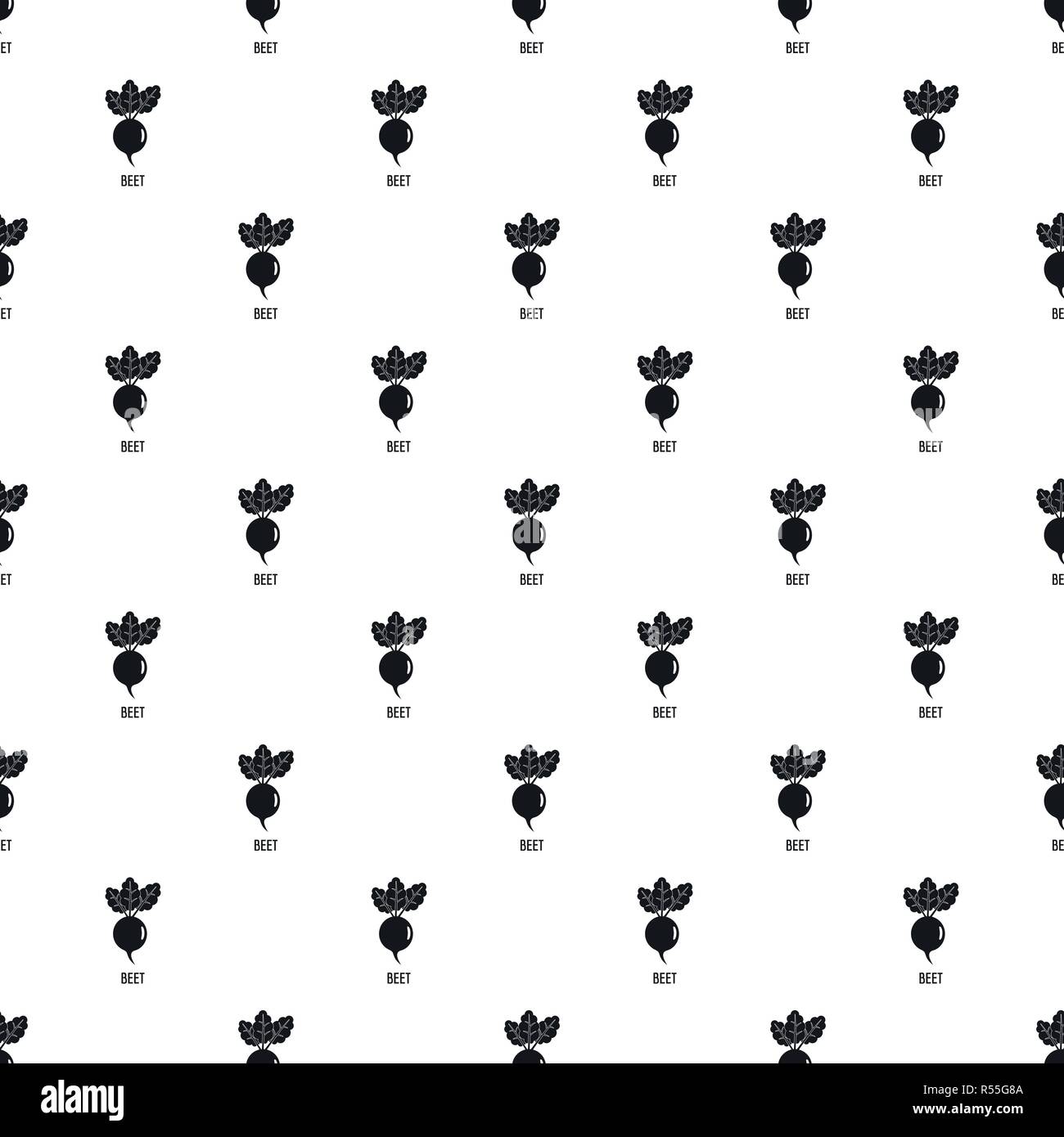 Beet pattern seamless vector repeat geometric for any web design Stock Vector