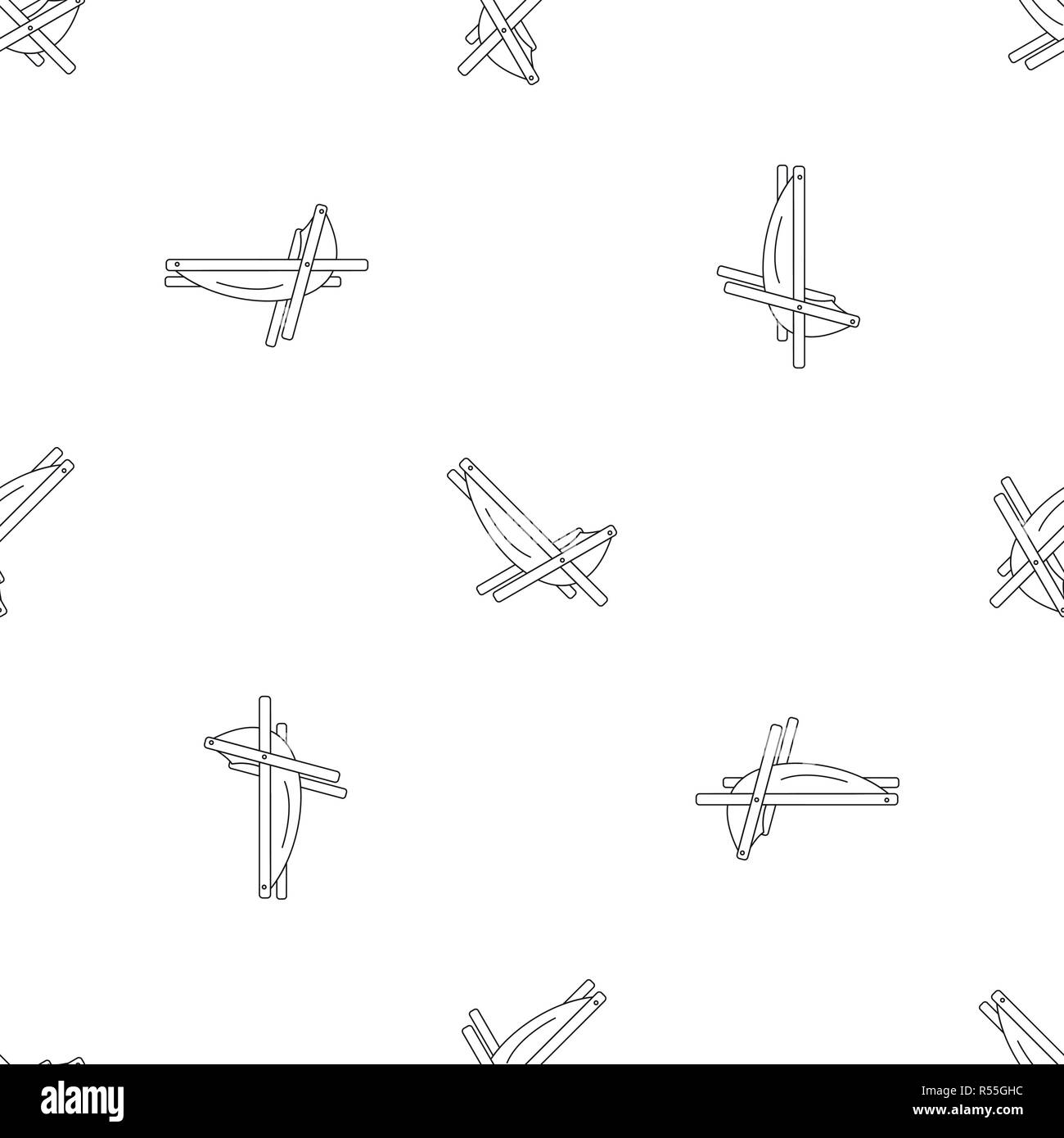 Hammock chair pattern seamless vector repeat geometric for any web design Stock Vector