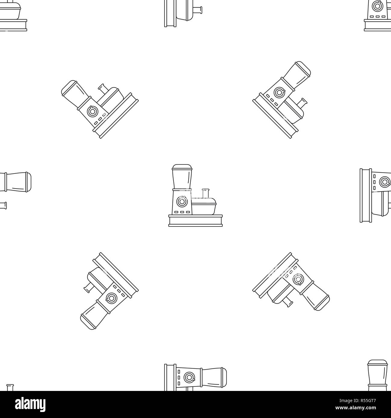 Food processor pattern seamless vector repeat geometric for any web design Stock Vector