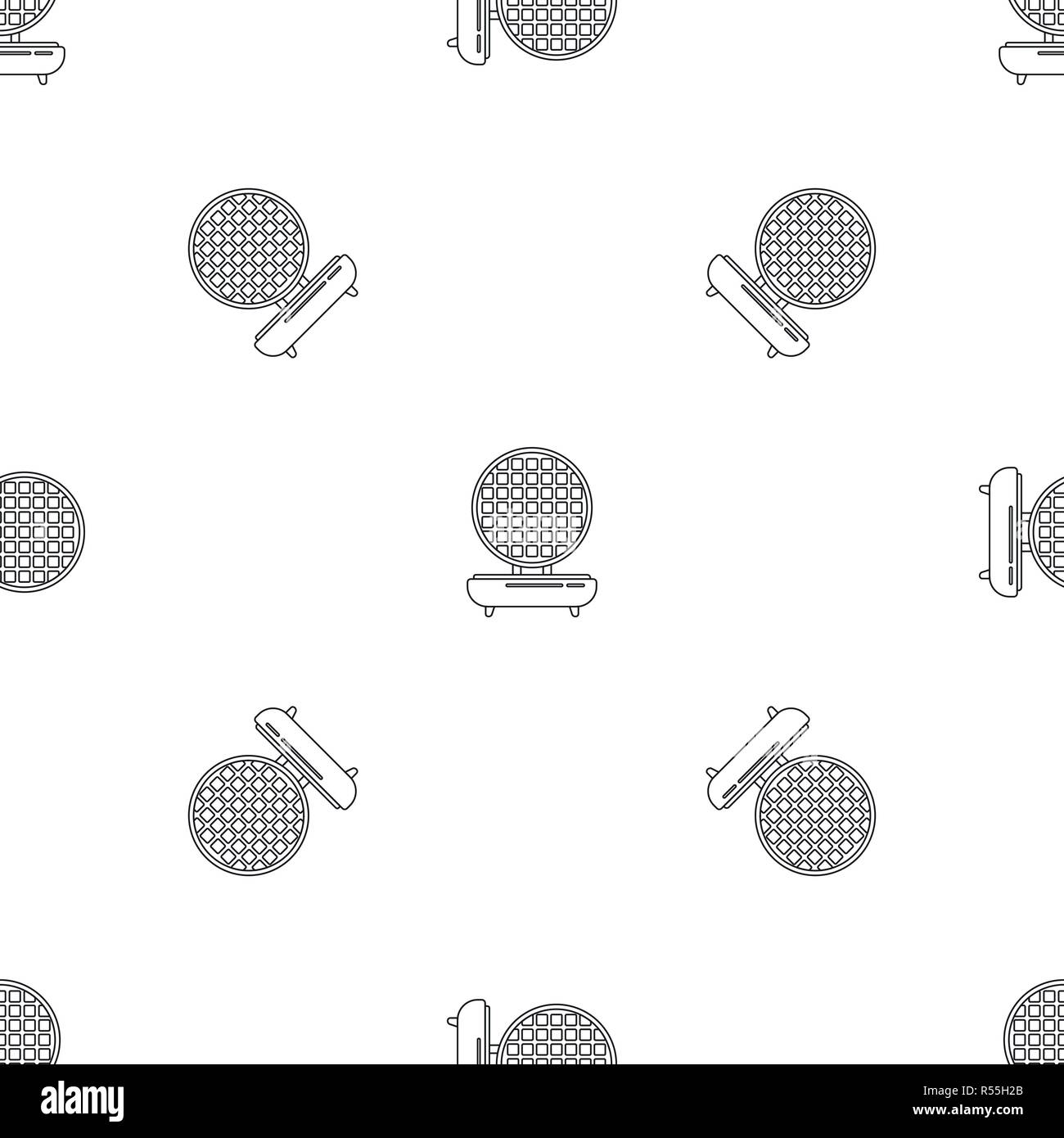 Waffle maker pattern seamless vector repeat geometric for any web design Stock Vector