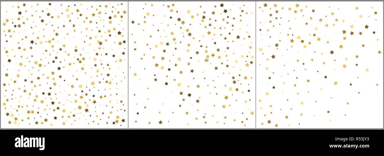 Gold star confetti celebration backgrounds. Golden stars holiday ...