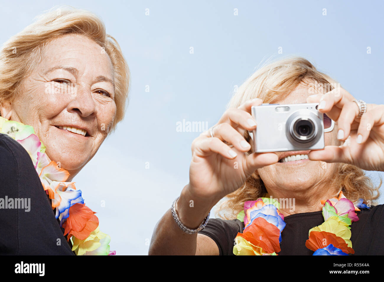 Women using digital camera Stock Photo