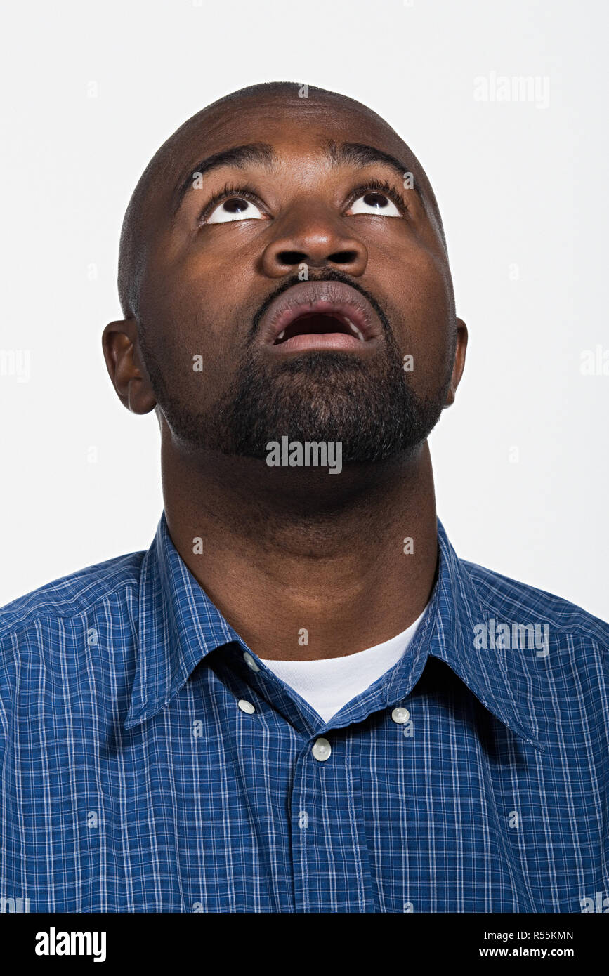 Vertical african american man shocked hi-res stock photography and ...