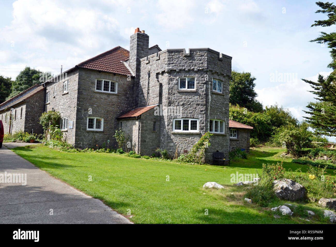 Bed and Breakfast accommodation at Caldey Island, near Tenby, Wales, UK Stock Photo
