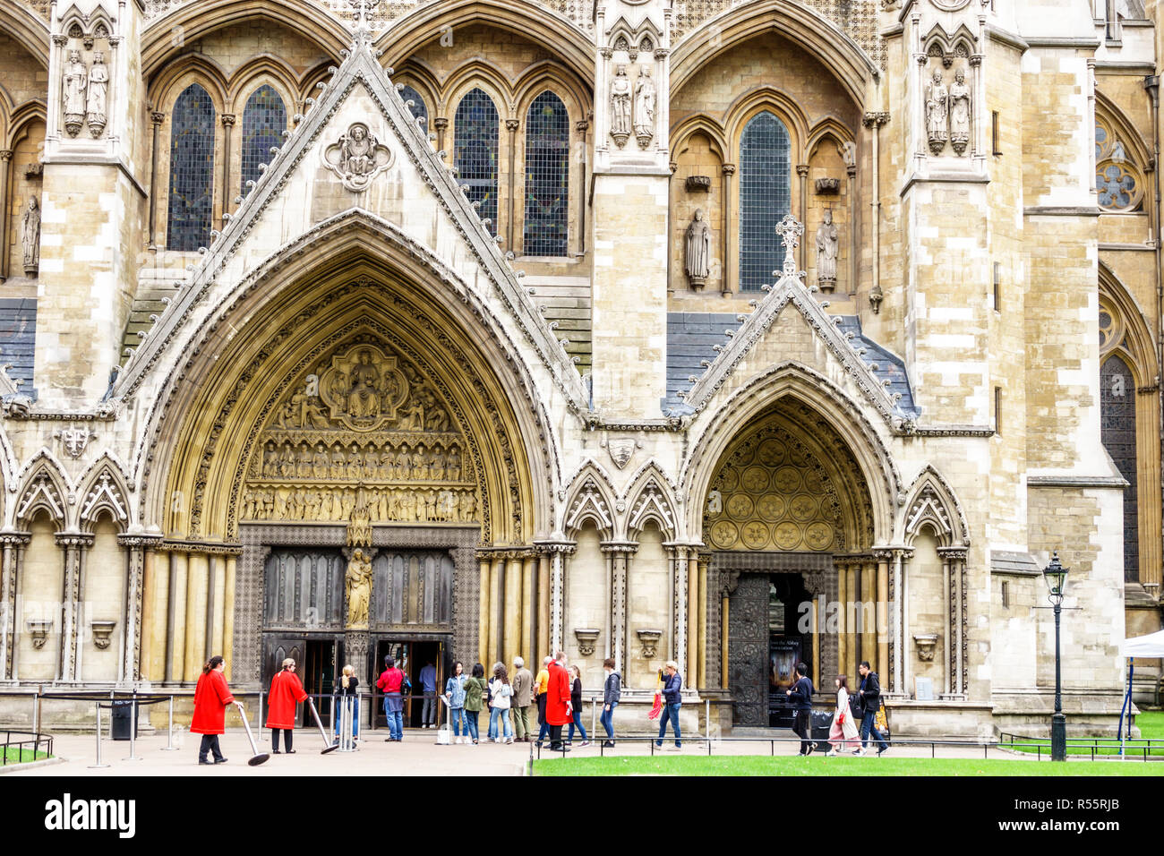 London England,UK,Westminster Abbey,Gothic Church,Protestant,exterior,north entrance,UK GB English Europe,UK180828026 Stock Photo