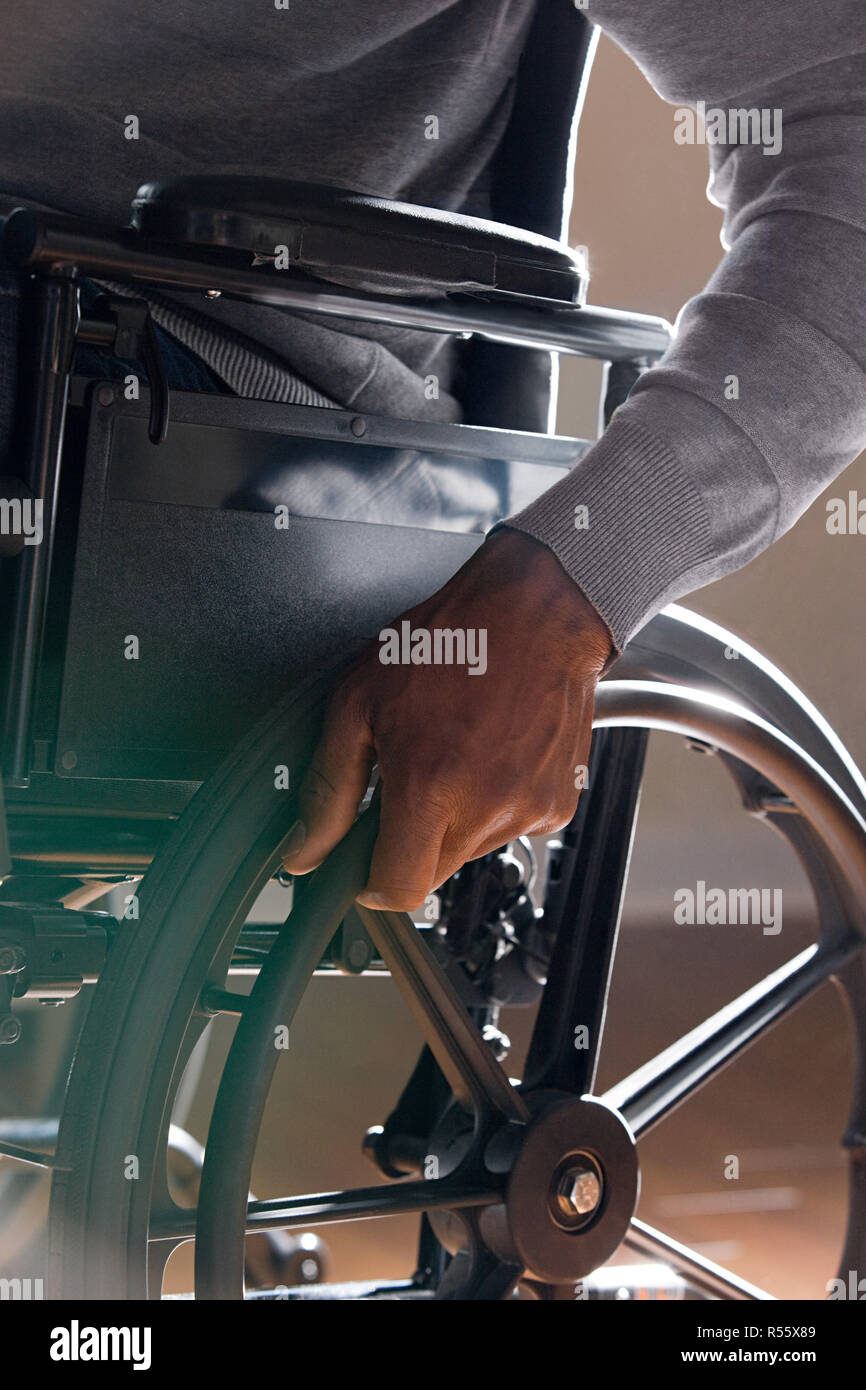 Man using a wheelchair Stock Photo Alamy