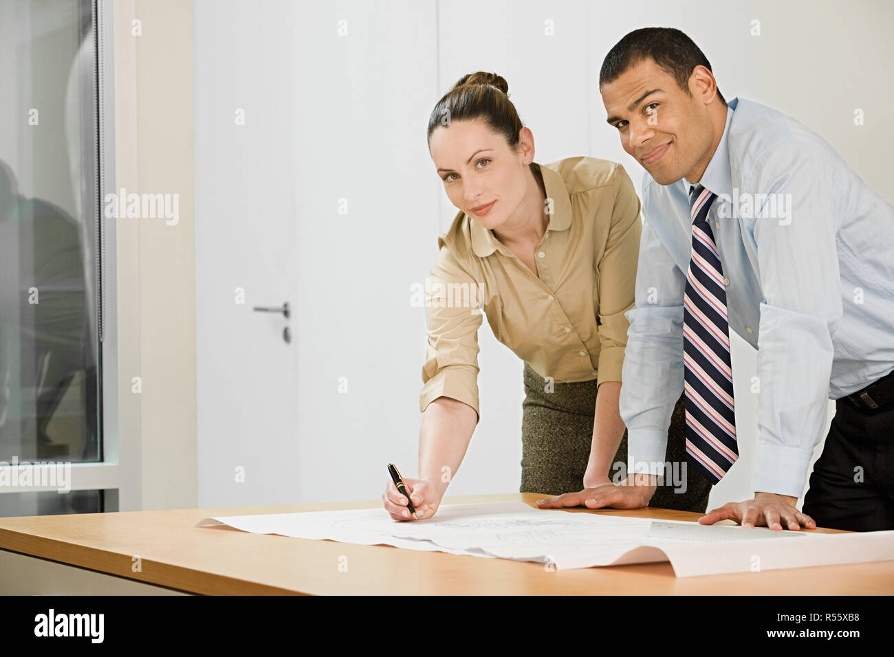 Two architects working Stock Photo