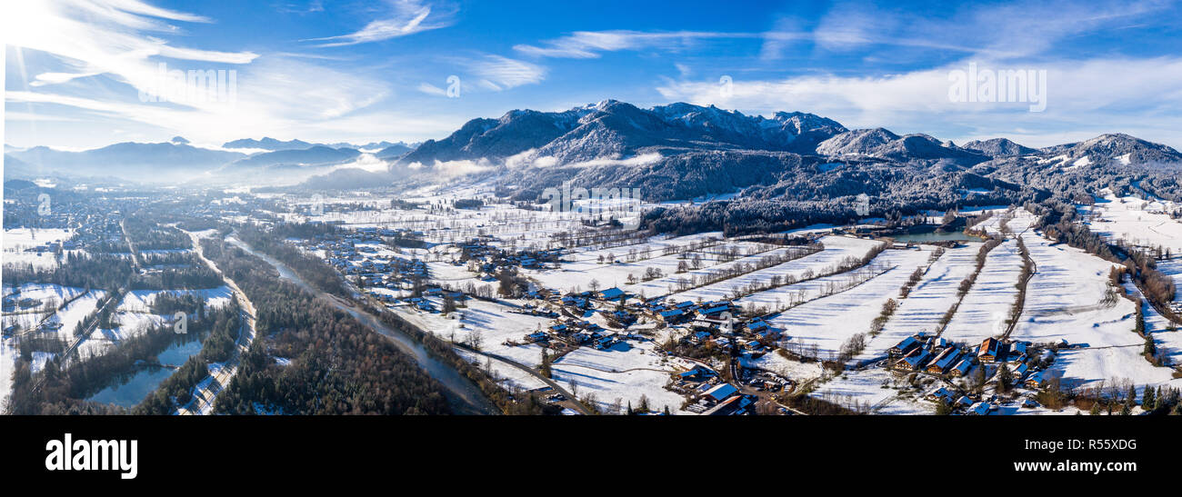 brauneck mountain near lenggries Isar Winter germany Stock Photo