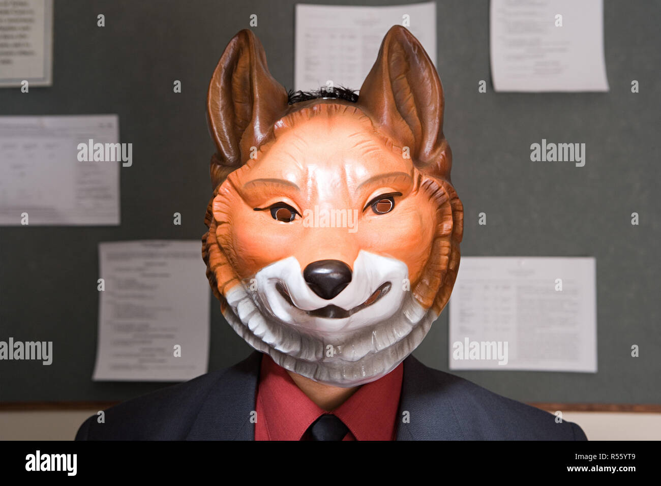 Office worker wearing a mask Stock Photo - Alamy