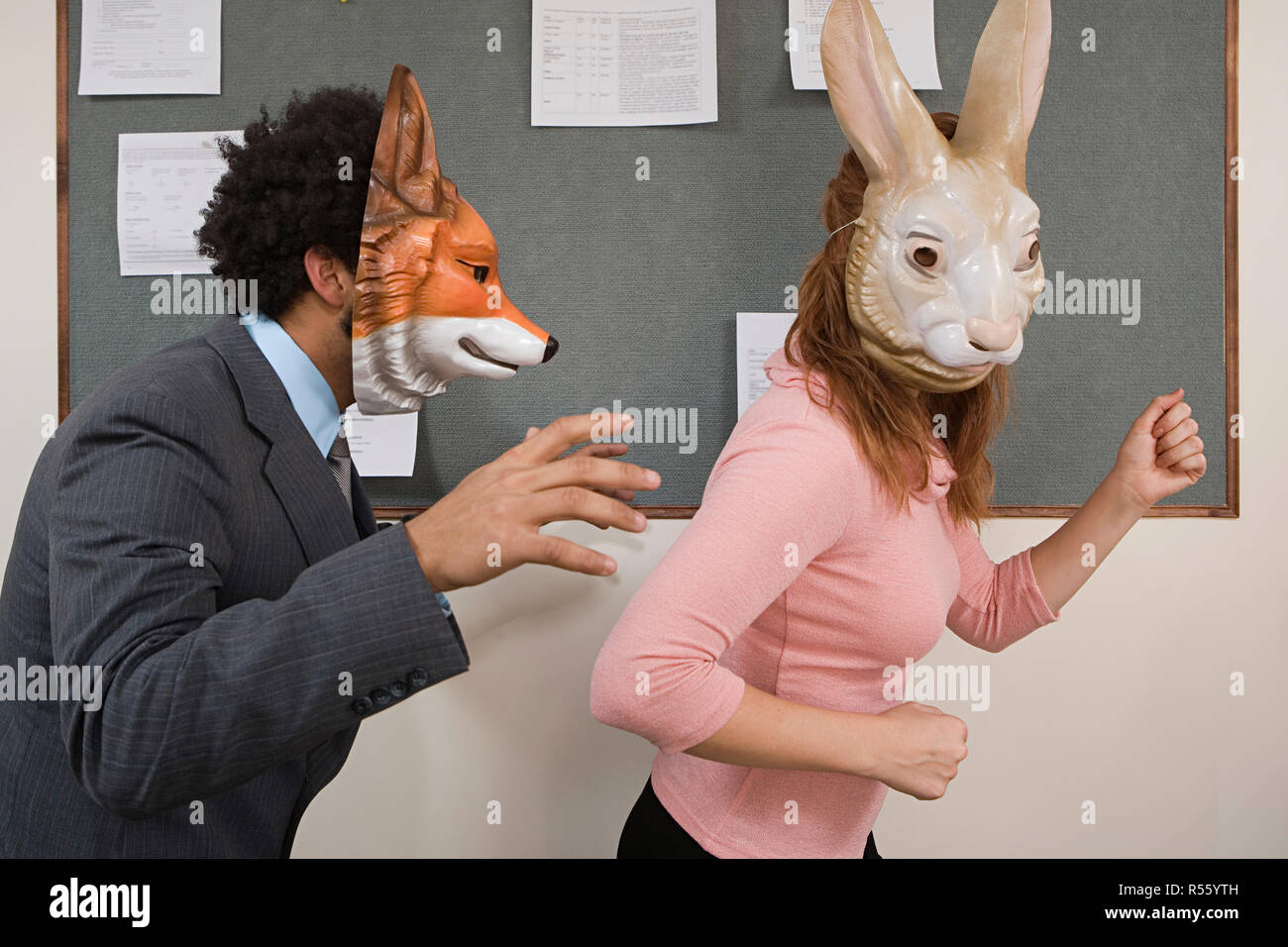 Wolf chasing rabbit hi-res stock photography and images - Alamy