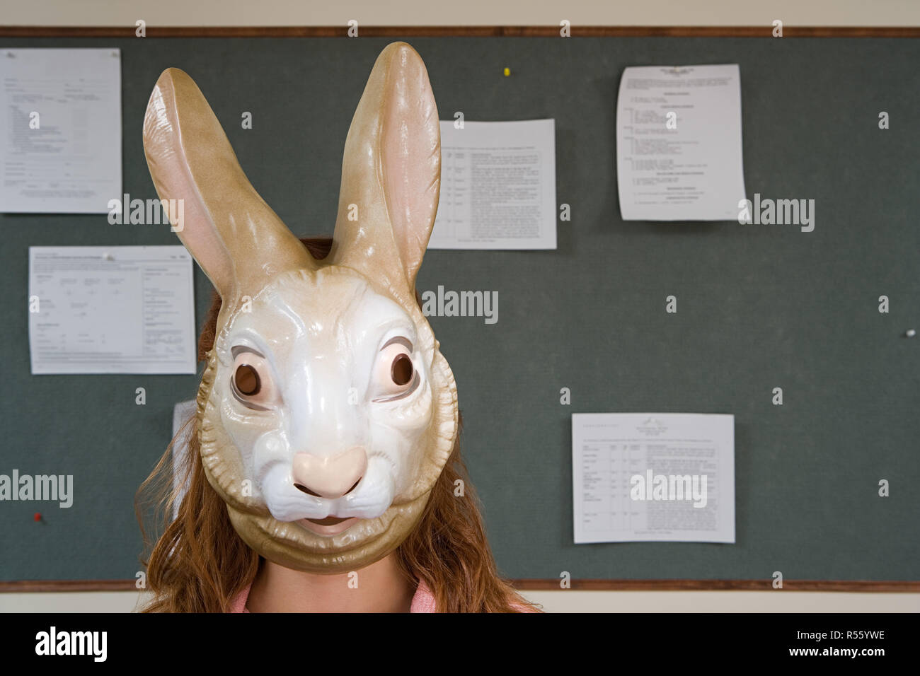 Office worker wearing a mask Stock Photo - Alamy