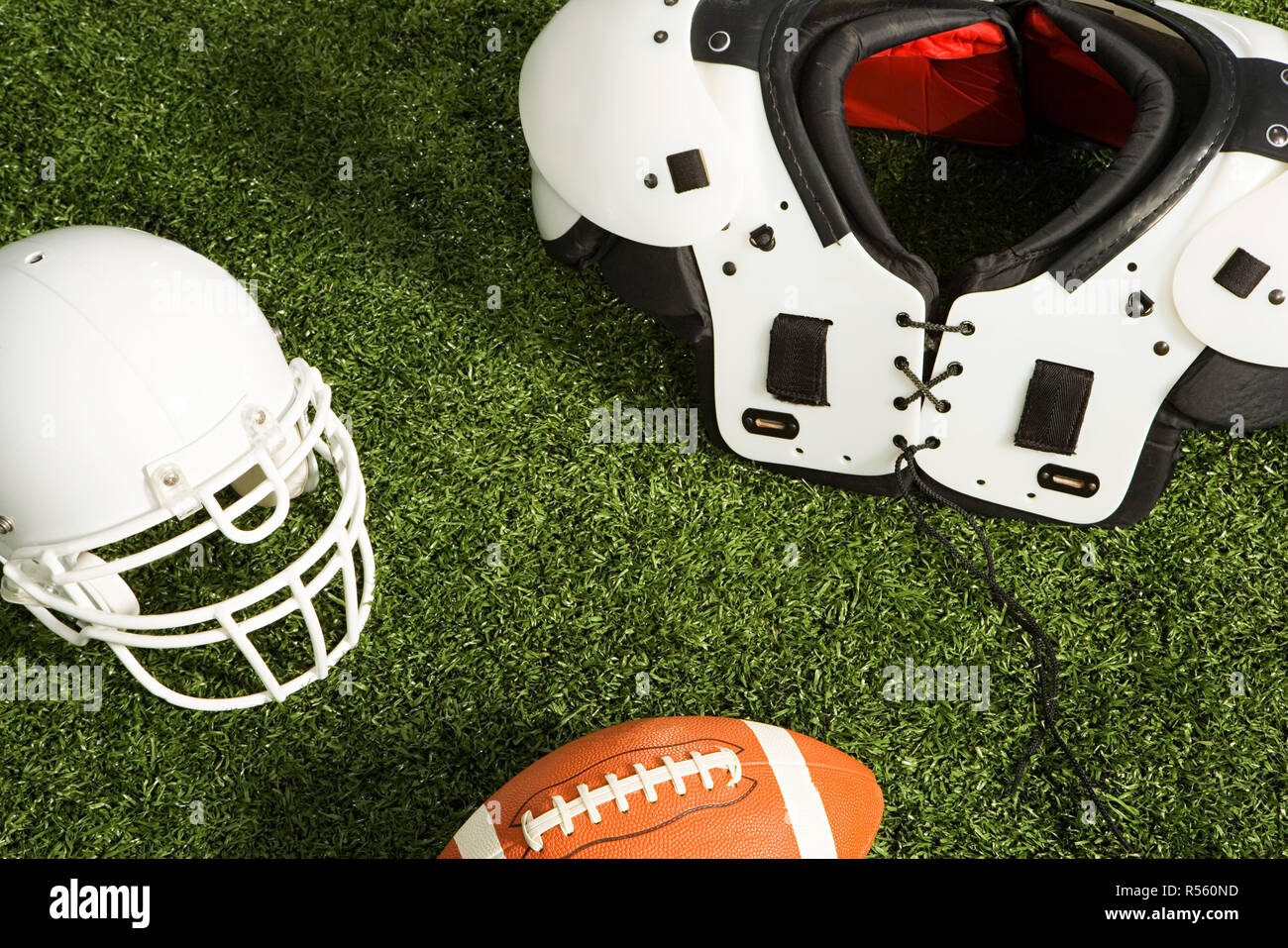 American football equipment Stock Photo Alamy