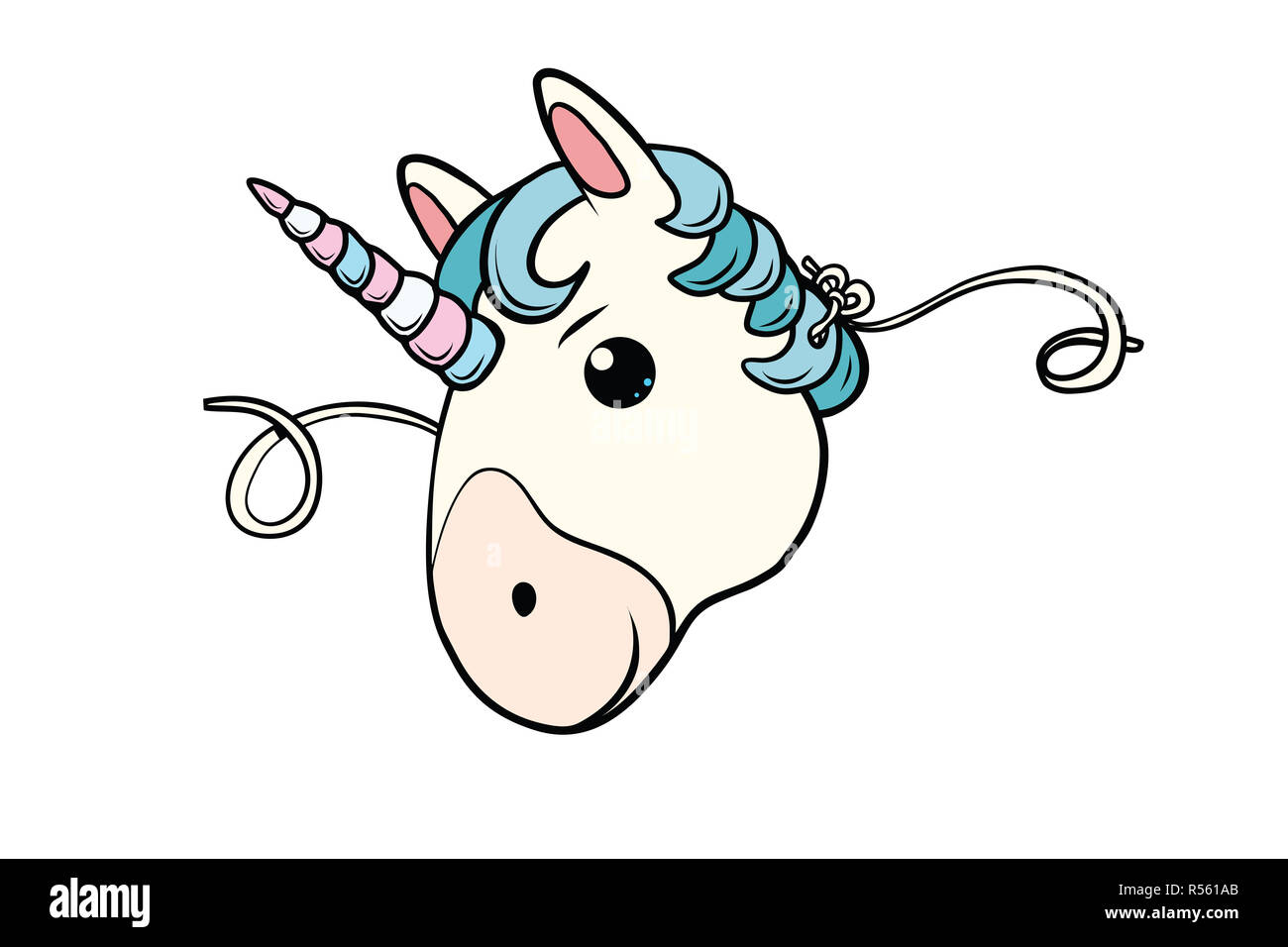mask cute unicorn Stock Photo