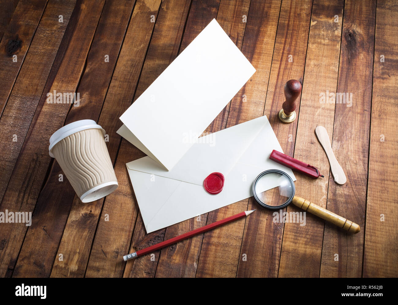 Blank stationery template Stock Photo - Alamy