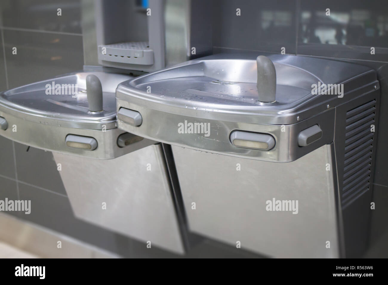 Free Drinking Water For Traveler In Airport Stock Photo Alamy