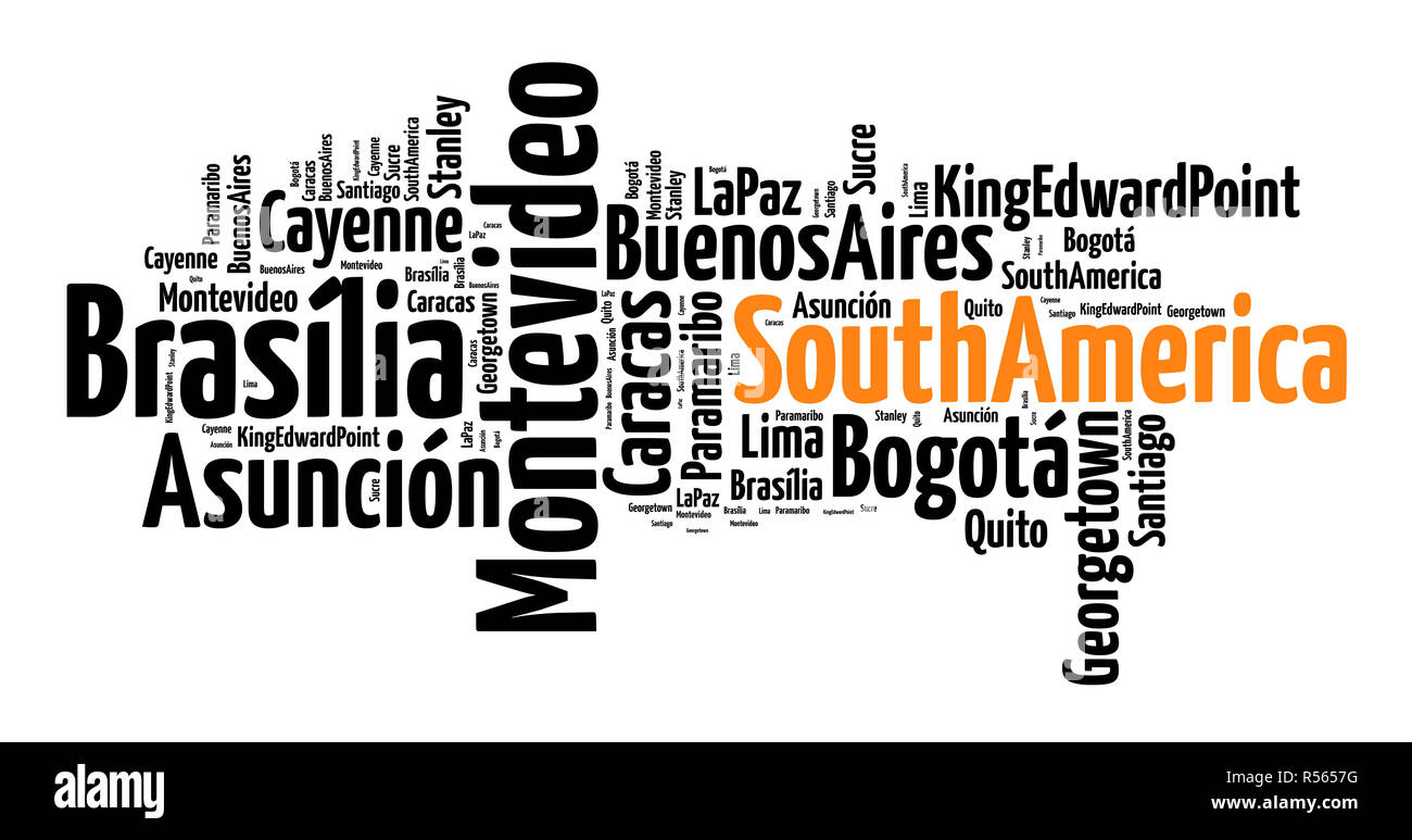 Capitals in South America Stock Photo - Alamy