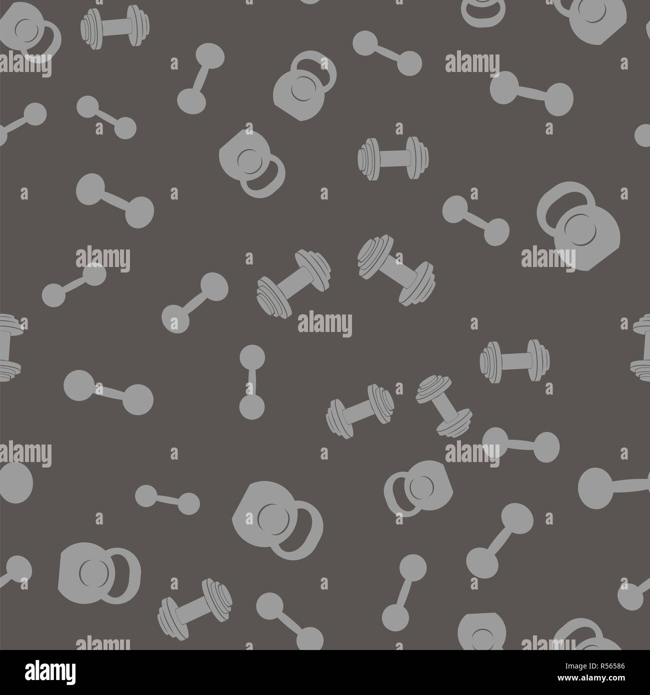 Dumbbell seamless pattern black hi-res stock photography and images - Alamy