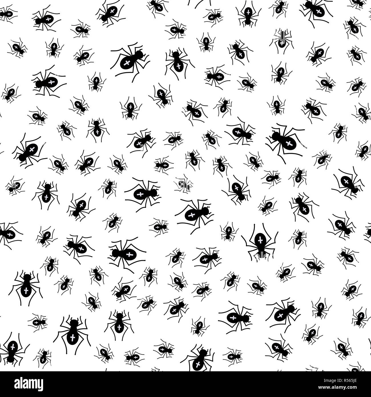 Poisonous Spider Seamless Pattern Stock Photo - Alamy
