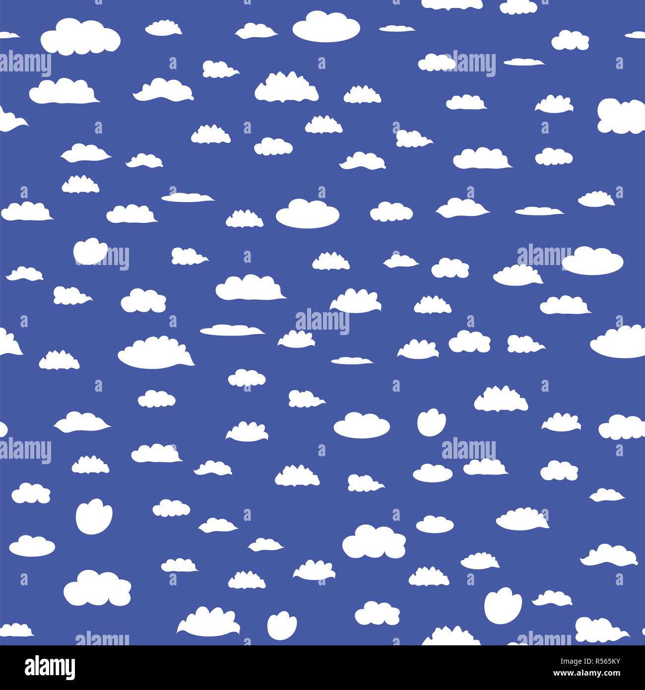 White Cloud Seamless Pattern Stock Photo