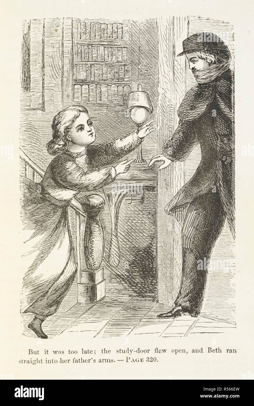 But It Was Too Late The Study Door Flew Open And Beth Ran Straight Into Her Father S Arms A Young Girl Approaching Her Father Little Women With Illustrations Boston Roberts Bros