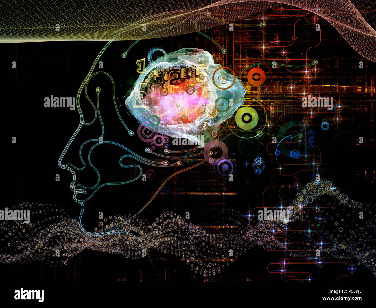 Machine Consciousness Composition Stock Photo - Alamy