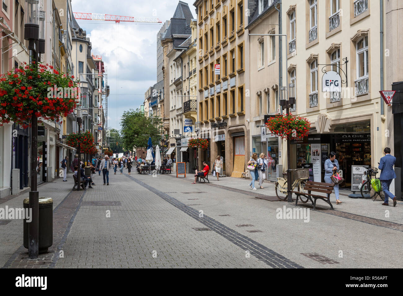 Luxembourg City, Luxembourg. Grand Rue Street Scene Stock Photo Alamy