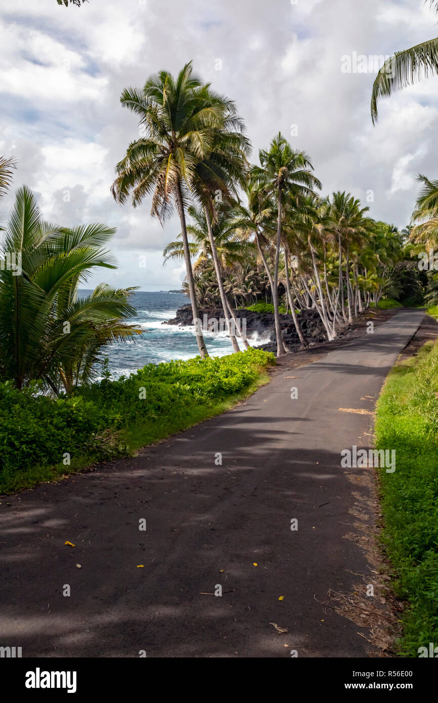 Opihikao, Hawaii - The Pacific coast in the Puna District of the Big Island. Stock Photo