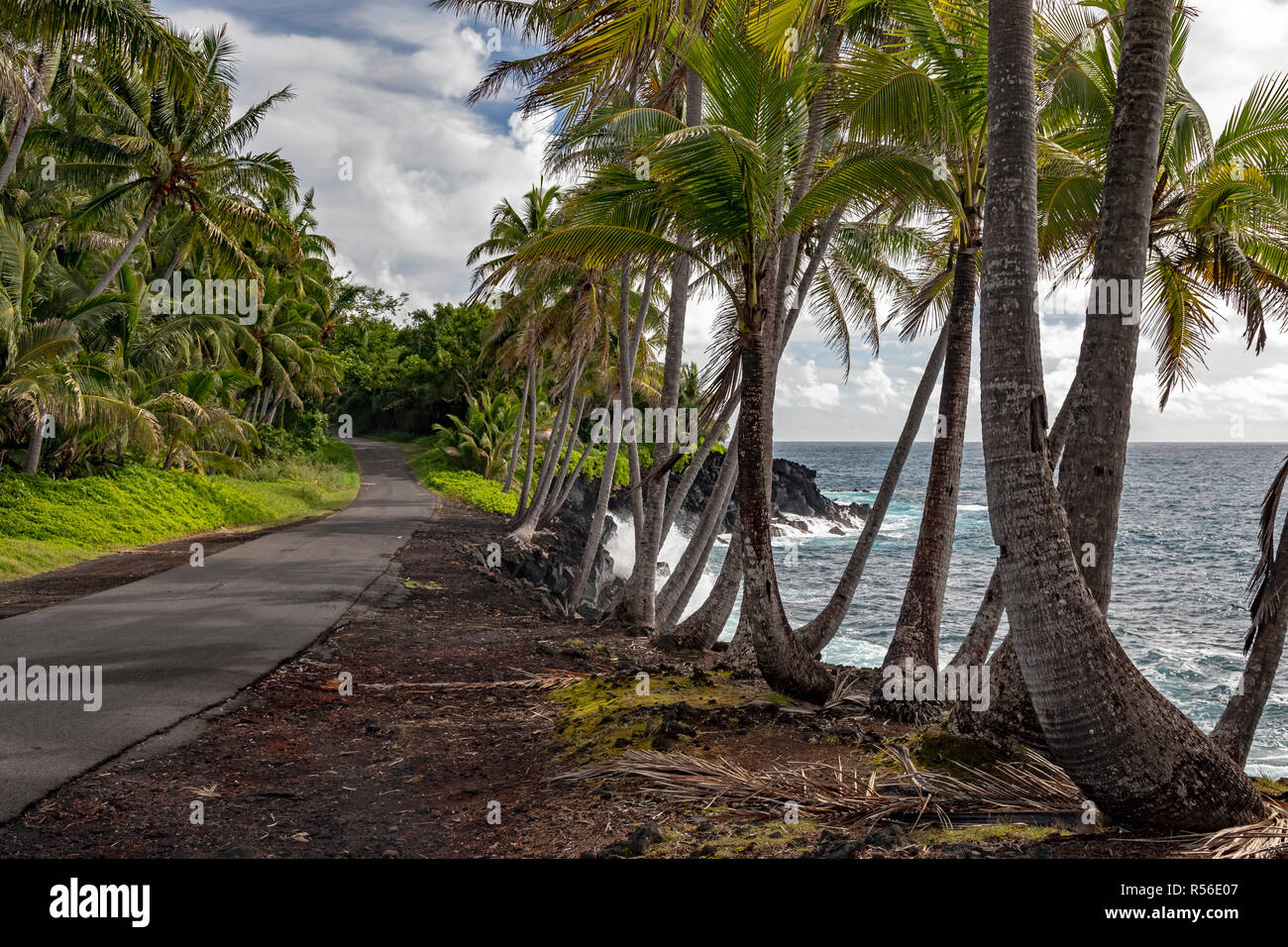 Opihikao, Hawaii - The Pacific coast in the Puna District of the Big Island. Stock Photo