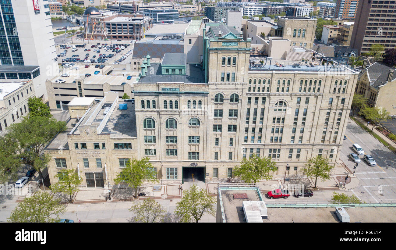 Blatz Brewery Complex and Valentin Blatz Brewing Company Office Building, Milwaukee, WI, USA Stock Photo