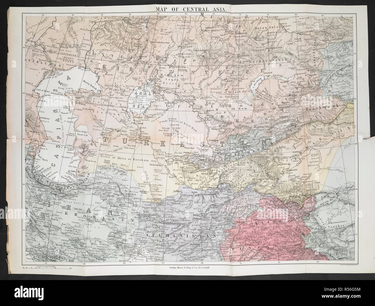Map of central asia hi-res stock photography and images - Alamy