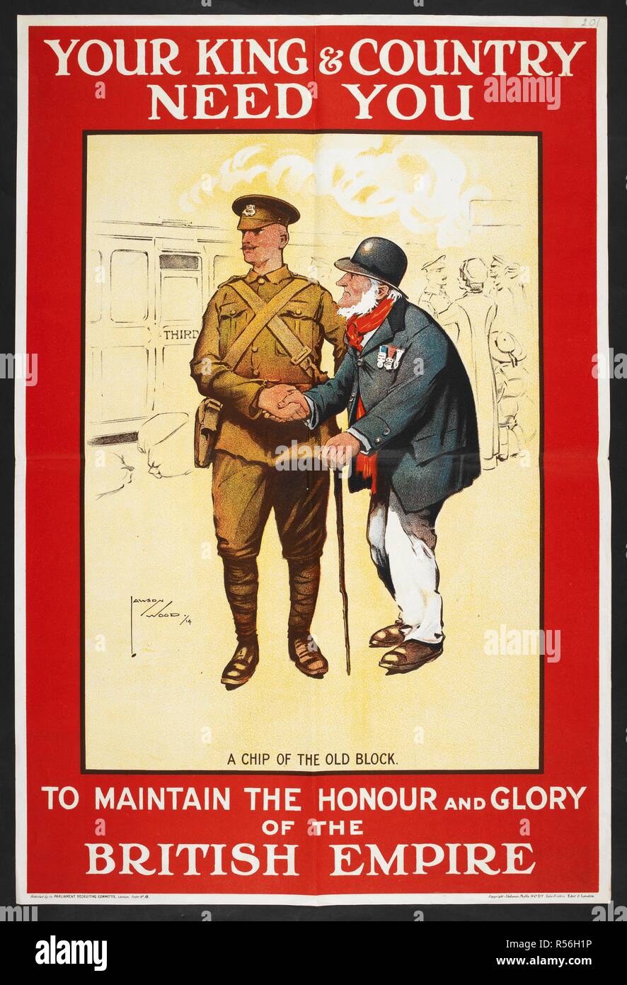 YOUR KING AND COUNTRY NEED YOU British WW1 Propaganda Poster