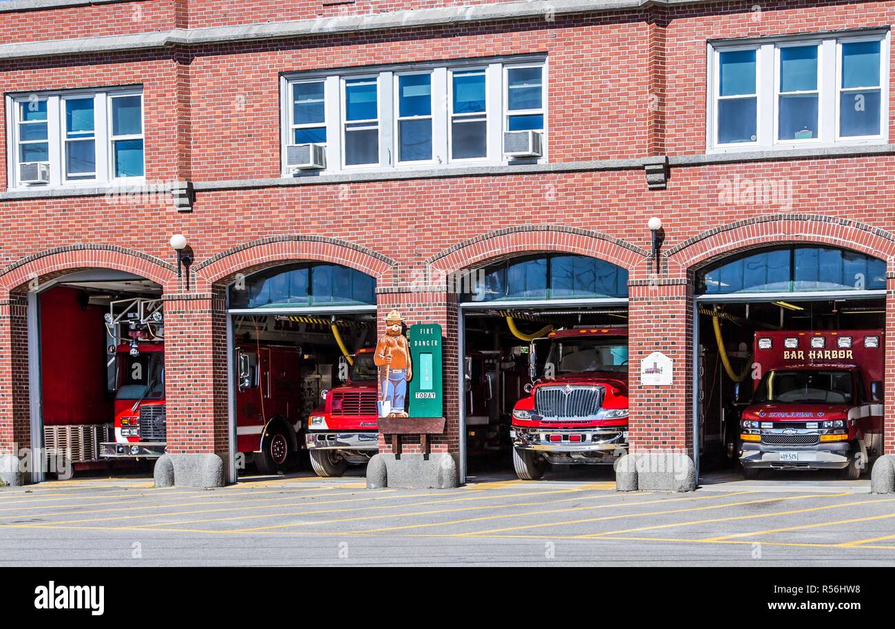 Bar Harbor Fire Department Stock Photo Alamy