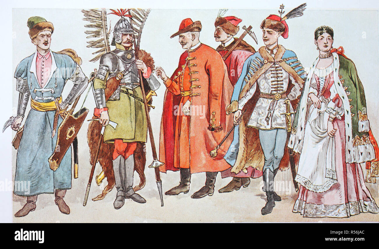 Fashion, historical clothing in Poland and Hungary in the 16th, 17th ...