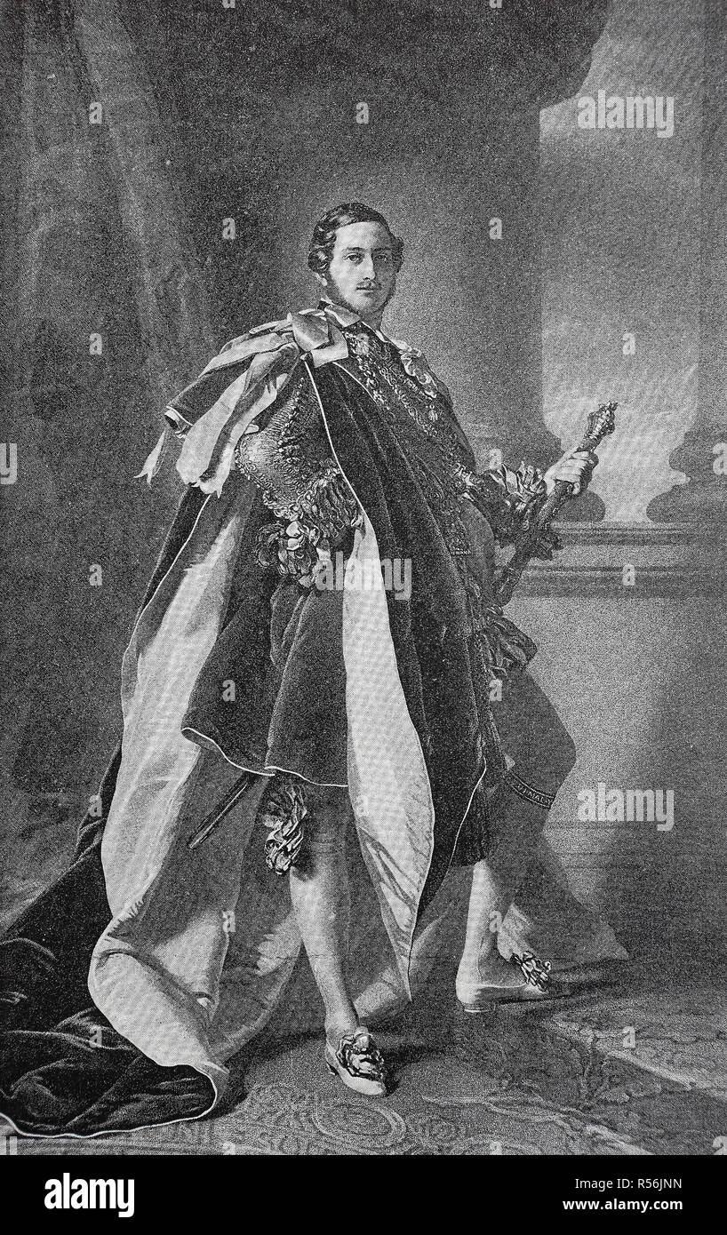 Prince Albert of Saxe-Coburg and Gotha, Francis Albert Augustus Charles Emmanue, 26 August 1819, 14 December 1861, was the Stock Photo