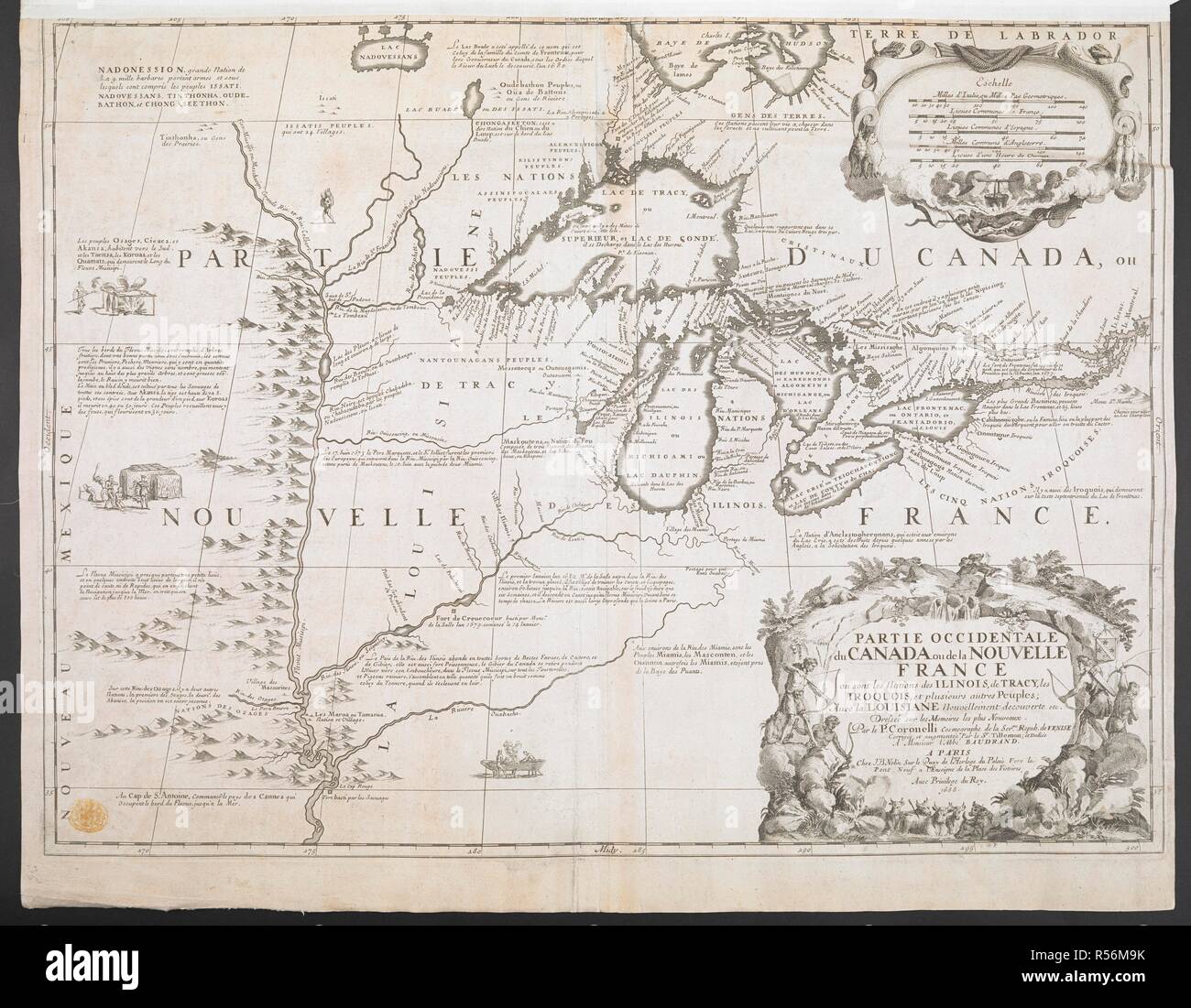 Le Map De Canada A Map Of The Western Part Of Canada Or New France. Partie Occidentale Du  Canada Ou De La Nouvelle France ... Dresseì E ... Par Le Peì€Re Coronelli.  Paris, 1688. Source: Maps