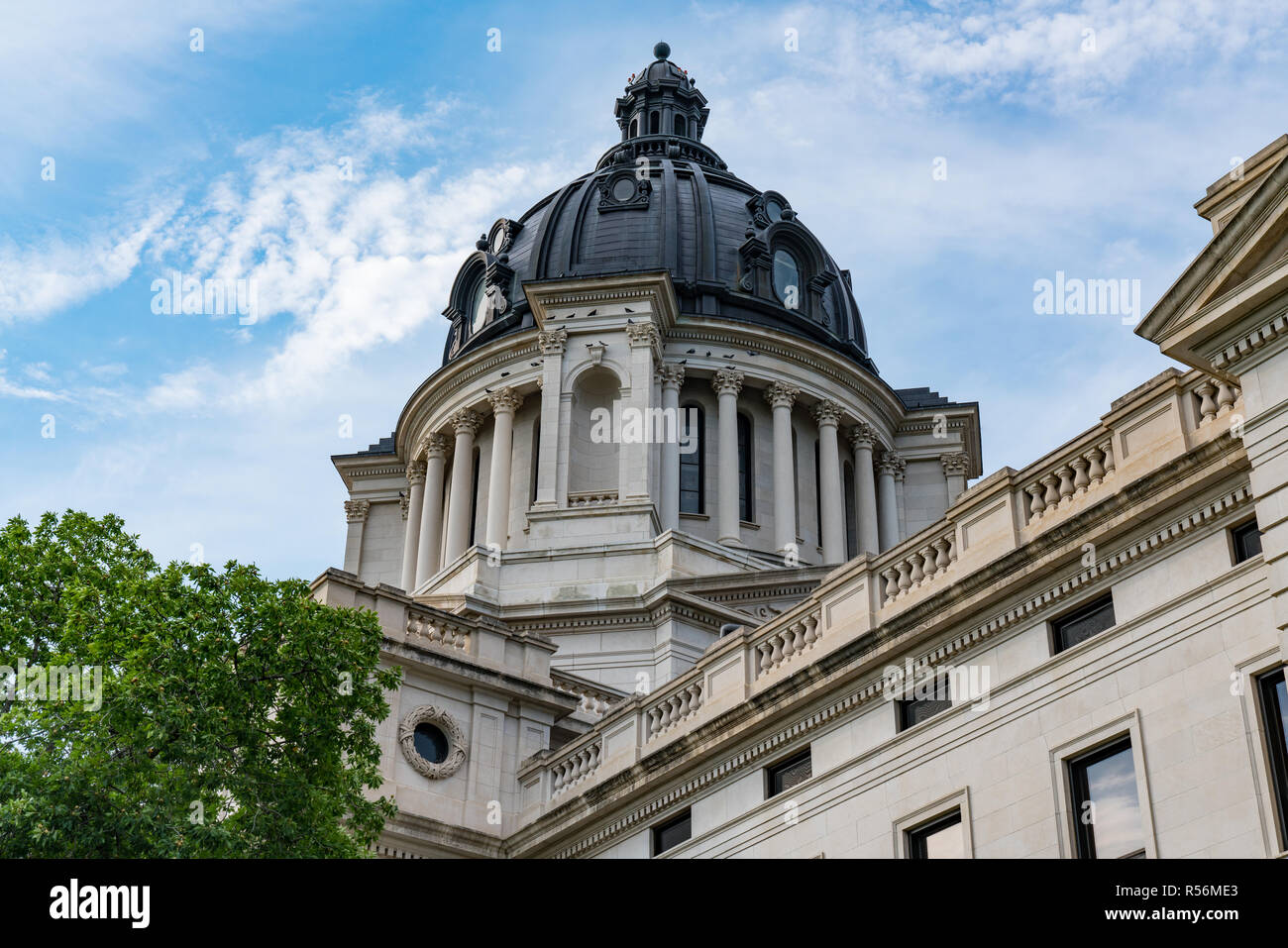 Dome of the South Dakota Capital Building in Pierre, SD Stock Photo