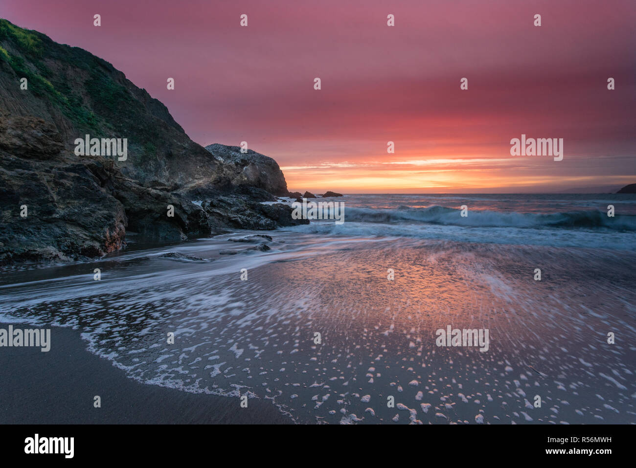 Rodeo Beach in the Golden Gate National Recreation Area, California Stock Photo