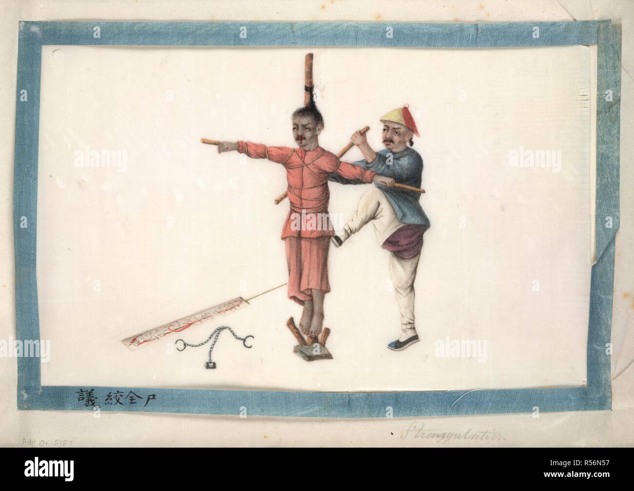 Strangulation. Album containing 12 paintings illustrating