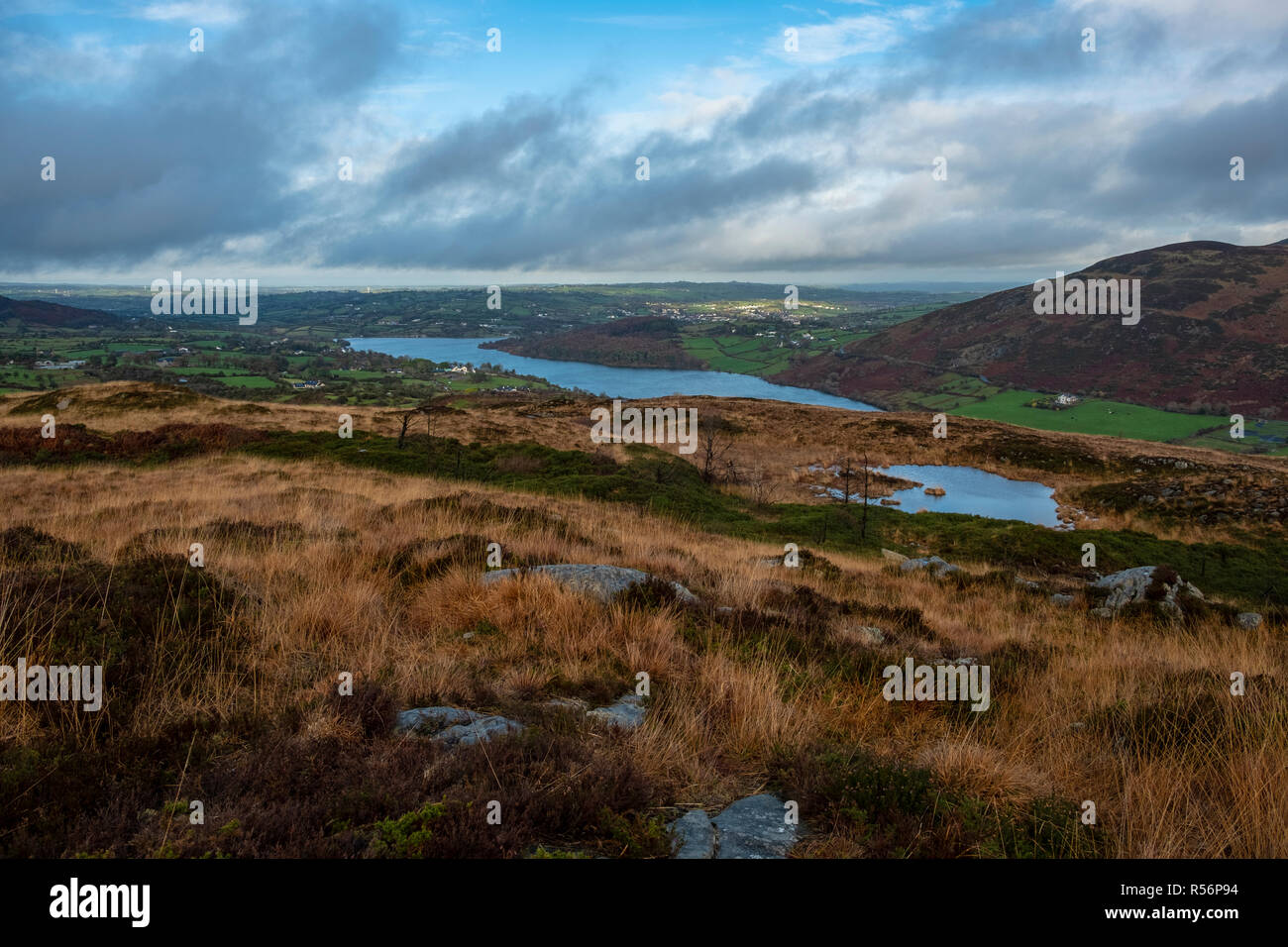 Camlough Lake in the Ring of Gullion Stock Photo