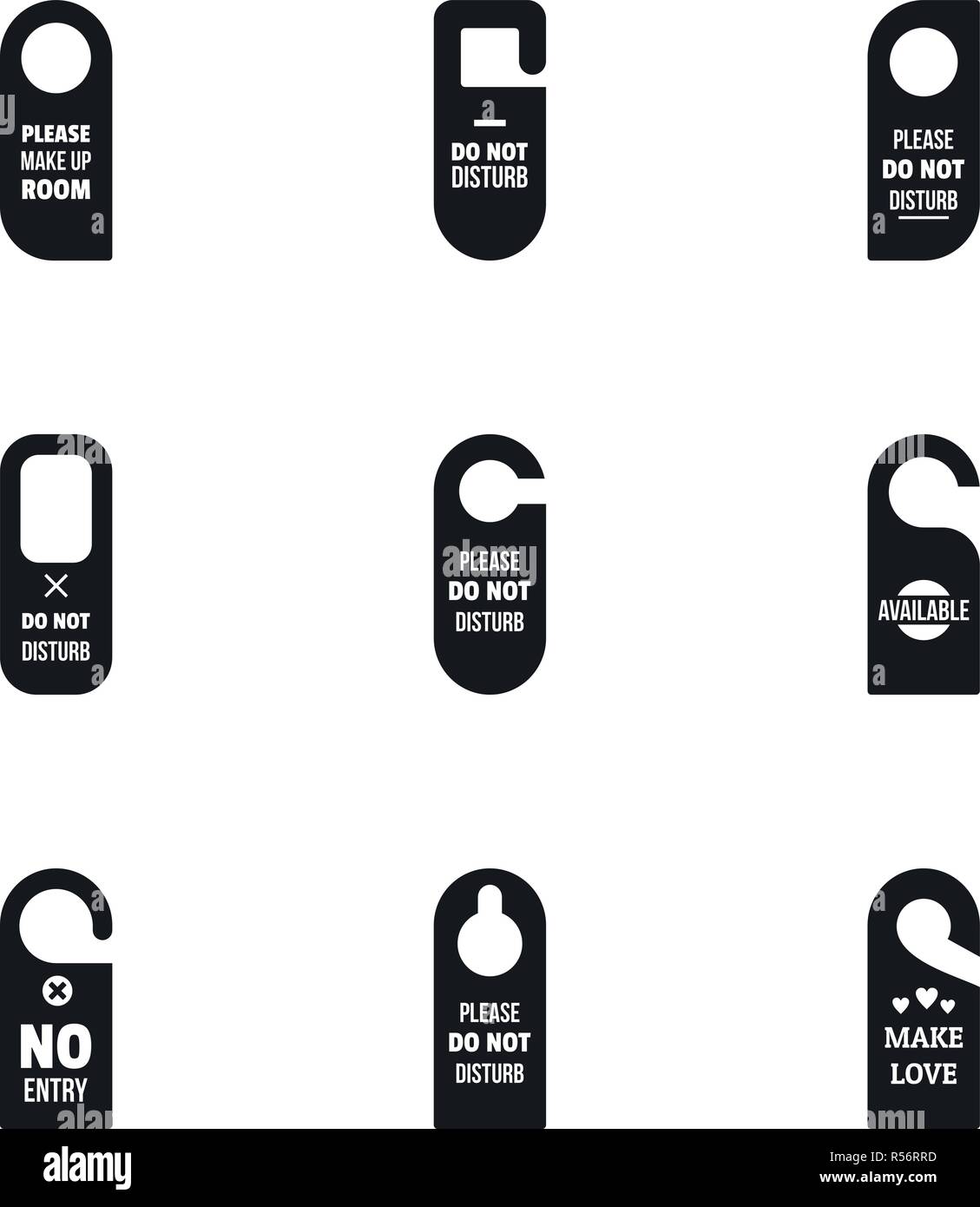 No Entry Door Tag Icon Set Simple Set Of 9 No Entry Door