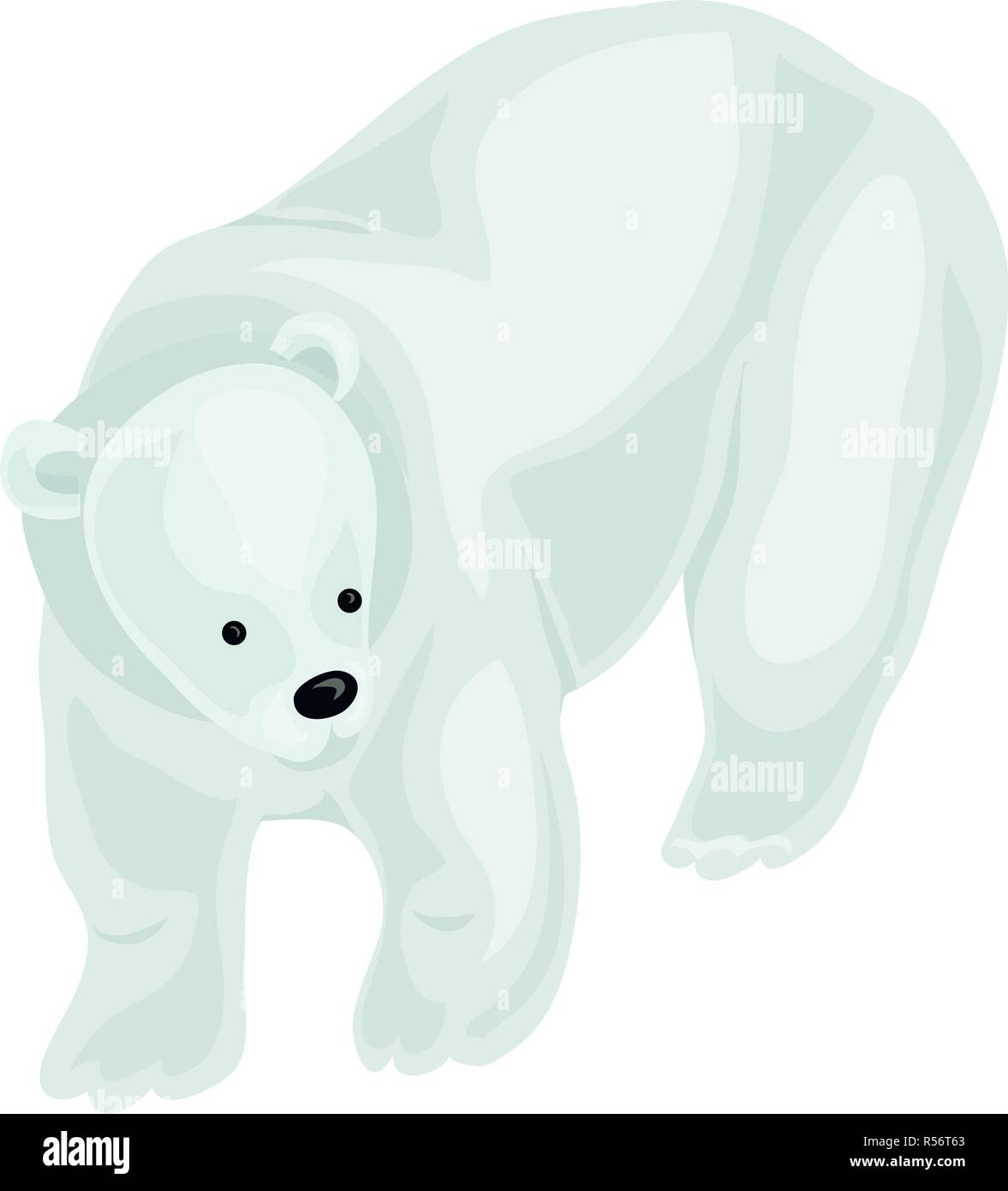 White bear icon. Cartoon of white bear vector icon for web design ...