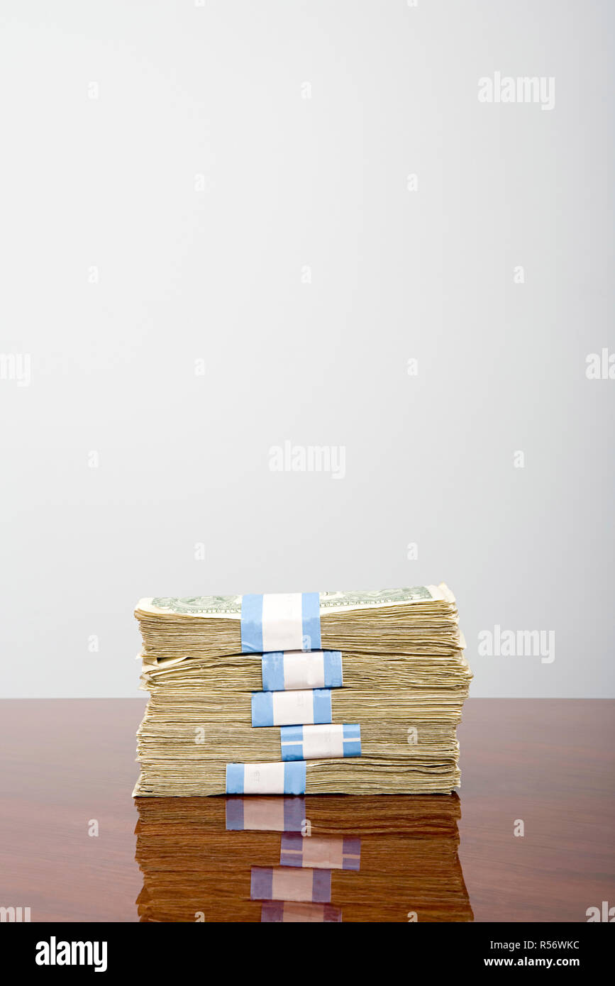 Stack of dollar notes Stock Photo - Alamy