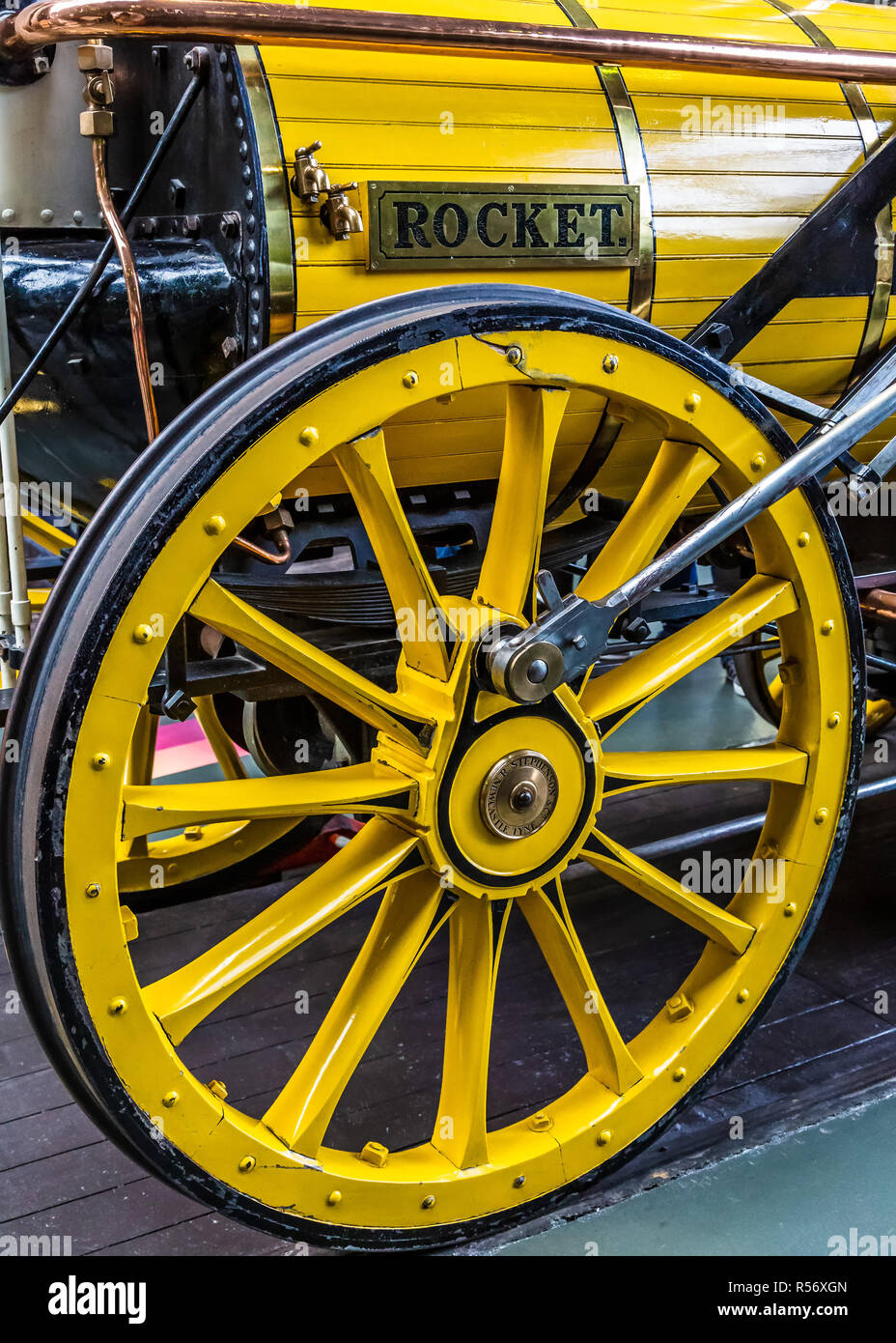 Early days of steam at National Railway Museum Stock Photo