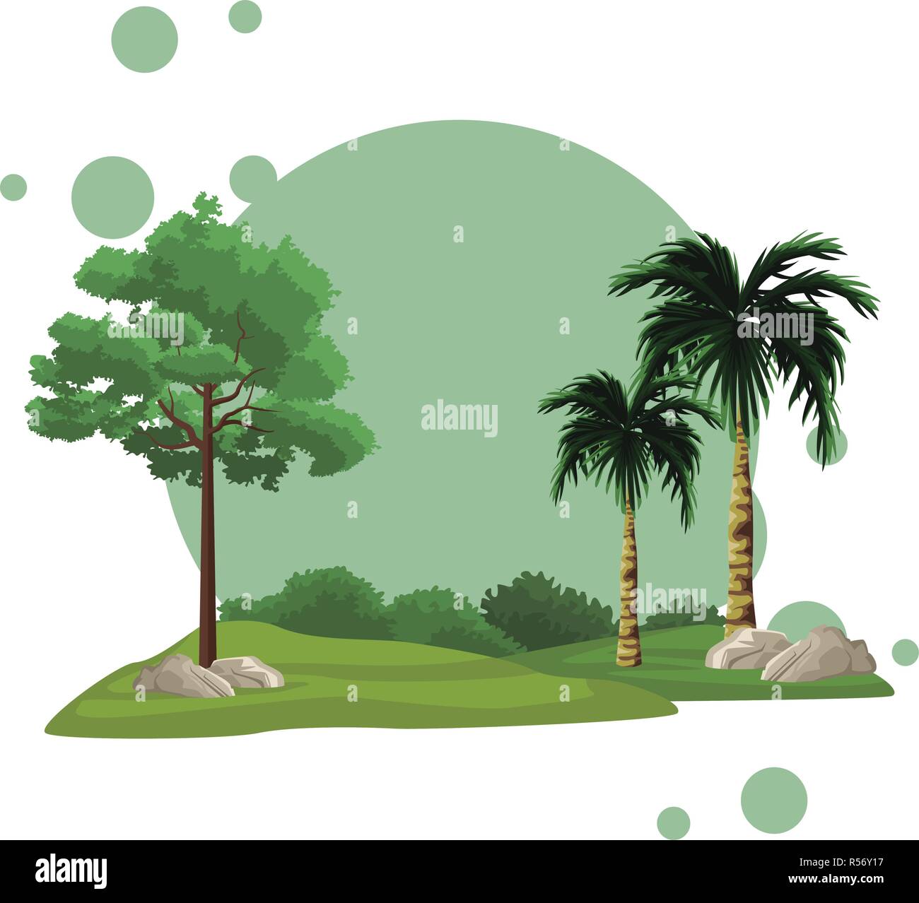 Trees nature landscape Stock Vector Image & Art - Alamy