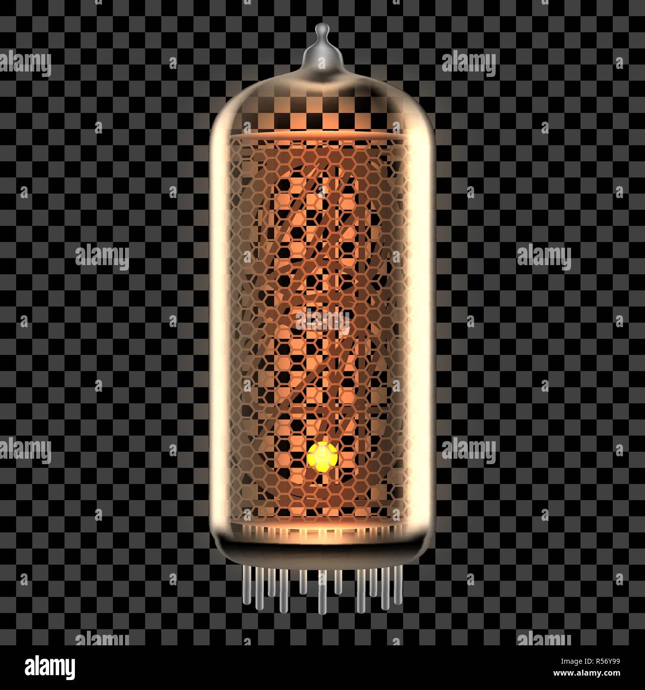 Nixie tube indicator lamp with Dot punctuation symbol or Point math sign  lit up, as retro-styled alphabet, includes transparency. Vector  illustration Stock Vector Image & Art - Alamy