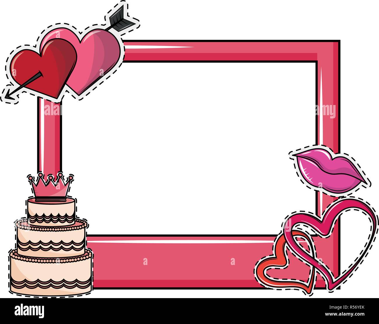 Wedding Booth Prop Photo Frame Stock Vector Image Art Alamy