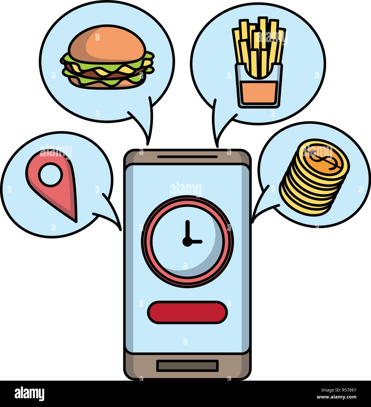 Online food order and delivery Stock Vector Image & Art Alamy