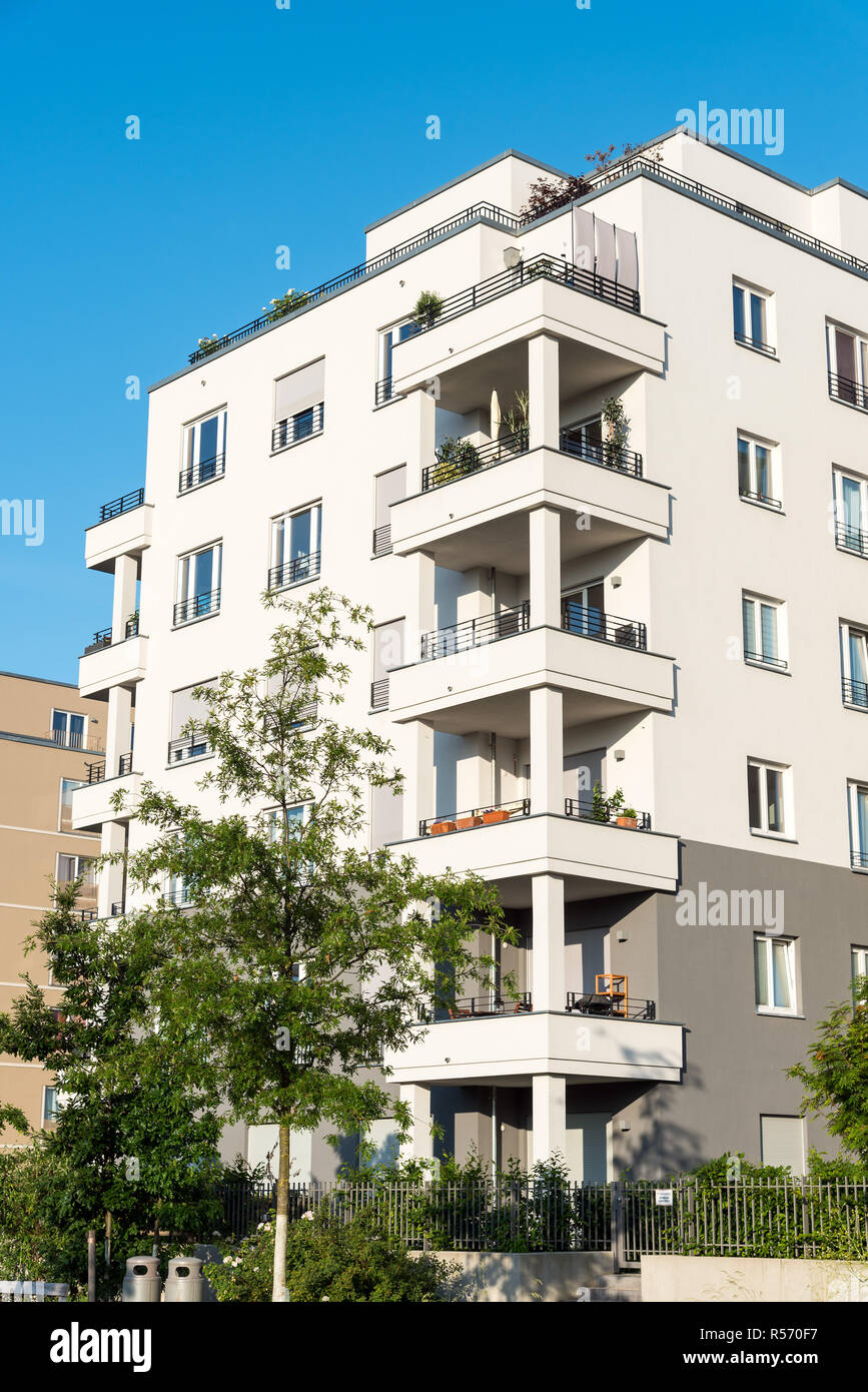 new white apartment building in berlin,germany Stock Photo - Alamy