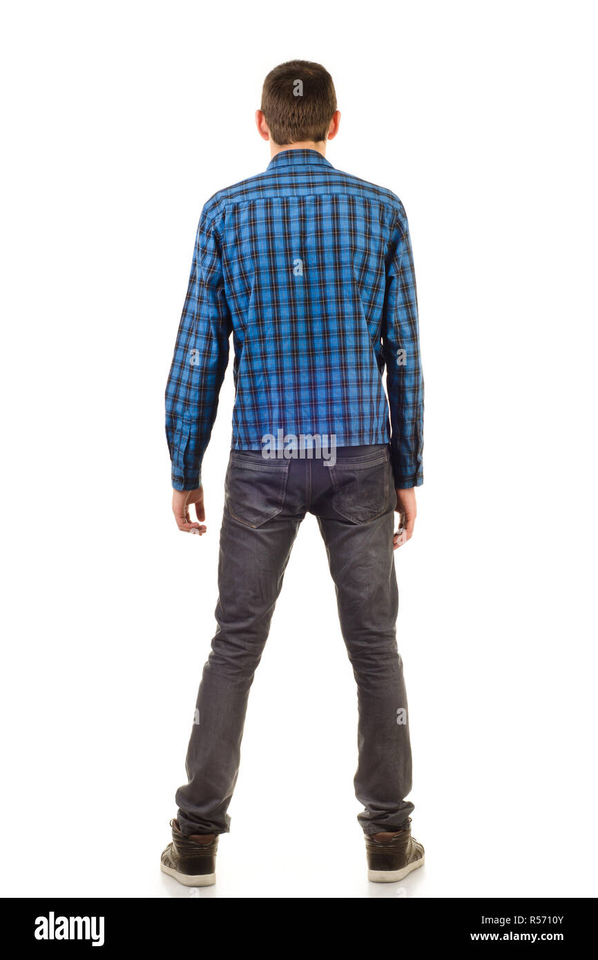 young man isolated on a white background Stock Photo - Alamy